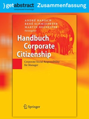 cover image of Handbuch Corporate Citizenship (Zusammenfassung)